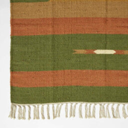 Homescapes Lundi Orange & Green Kilim Cotton & Jute Rug 120 X 170 Cm - thumbnail 3