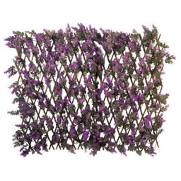 Medium Faux Violet Trellis - Uv & Weather Resistant Realistic Artificial Flower Garden Wall Or Fence Decoration - 180 X 60Cm - thumbnail 1