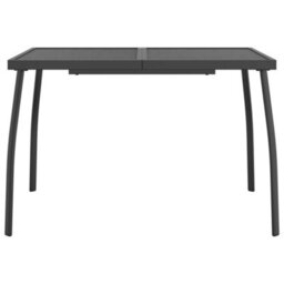 Berkfield 5 Piece Garden Dining Set Anthracite Metal Mesh - thumbnail 7