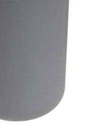 Orsina Grey Soap Dispenser With Silver Pump, 500Ml Bamboo Fibre Hand Soap Dispenser, Sturdy Bathroom Accessory - thumbnail 6