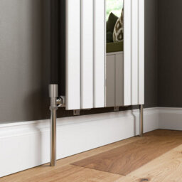 Radilux 1800 X 600mm Single Flat Panel Vertical Mirror Radiator Rad Modern White - thumbnail 2