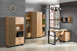 Arte Lamelo La8 Computer Desk - Sleek Efficiency In Oak Wotan & Black Matt, H750mm W1350mm D560mm - thumbnail 4
