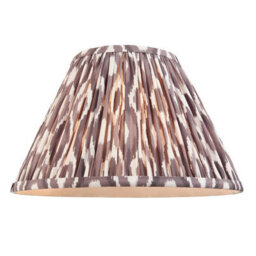 Luminosa Lighting Luminosa Layered Leaf Ivory Crackle Glaze Table Lamp With Pearl Grey Fabric Ikat Shade 30Cm B22 - thumbnail 7