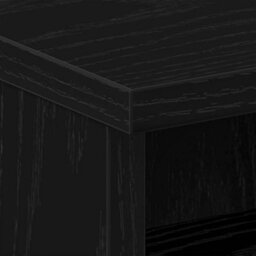 Berkfield Black Oak Nightstand 15.7X15.7X19.7 Inches Made Of Engineered Wood - thumbnail 9