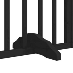 Walplus Black Dog Gate With Door Foldable 6 Panels 300 Cm Poplar Wood - thumbnail 9