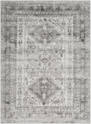 Livabliss Monte Carlo-Vintage Grey White Charcoal Traditional Boho Living Dining Bedroom Rug 160 X 220 Cm Easy Care, Non Shedding - thumbnail 1
