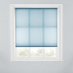 A.unique Home Premium Trimmable Daylight Roller Window Blind - Light Filtering Fabric - 6Ft - Blue Stone - 180Cm (W) X 170Cm (L)