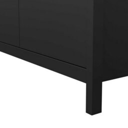 Wyld Haus Wildberry Matt Black 2-Door Wooden Wardrobe With Leather Handles - thumbnail 9