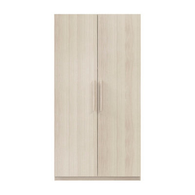 GoodHome Atomia All In One Modern Matt Oak Effect Large Double Wardrobe (H)1929mm (W)1000mm (D)596mm - image 1