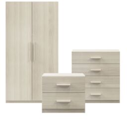 GoodHome Atomia All In One Modern Matt Oak Effect Large Double Wardrobe (H)1929mm (W)1000mm (D)596mm - thumbnail 2
