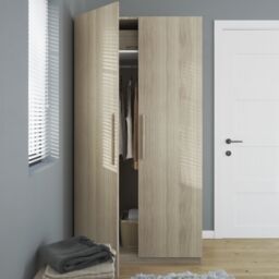 GoodHome Atomia All In One Modern Matt Oak Effect Large Double Wardrobe (H)1929mm (W)1000mm (D)596mm - thumbnail 4