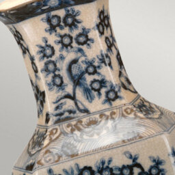 Luminosa Lighting Elstead Blue Hex Chinese Porcelain Table Lamp Floral Patern - thumbnail 5