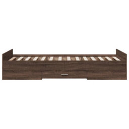 Berkfield Bed Frame With Drawers Without Mattress Brown Oak 75X190 Cm Small Single - thumbnail 5