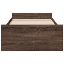 Berkfield Bed Frame With Drawers Without Mattress Brown Oak 75X190 Cm Small Single - thumbnail 4