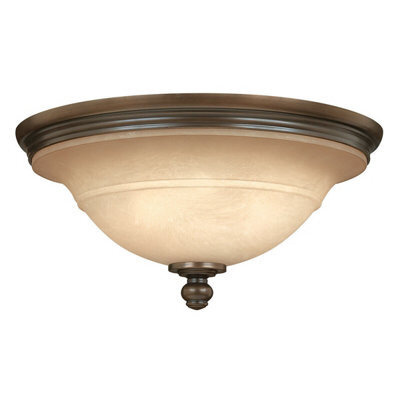 Elegant 3 Bulb Flush Mount Light Fixture In Olde Bronze Finish