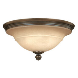 Elegant 3 Bulb Flush Mount Light Fixture In Olde Bronze Finish