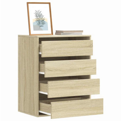 Walplus Corner Chest Of Drawers Sonoma Oak 60X41X76 Cm Engineered Wood - image 1