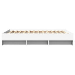 Berkfield Bed Frame Without Mattress White 120X200 Cm Engineered Wood - thumbnail 6