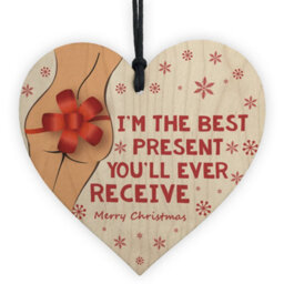 Red Ocean Funny Christmas Gift For Boyfriend Husband Heart Cheeky Gift For Him Keepsake - thumbnail 1