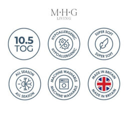 MHG Living 10.5 Tog All Season Duvet - Hotel Quality Striped Microfibre Duvet, Breathable & Hypoallergenic - Single - thumbnail 8
