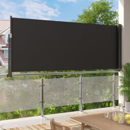 Living And Home Grey Outdoor Patio Retractable Side Awning Balcony Sunshade Blind 300Cm X 120 Cm - thumbnail 2