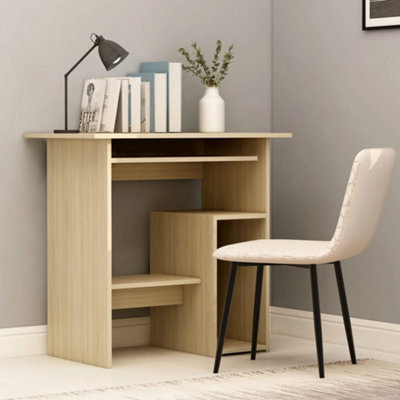 Vidaxl Desk Sonoma Oak 80X45X74 Cm Engineered Wood Desks - image 1