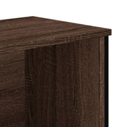 Berkfield Modern Bookcase Brown Oak 80X31X106 Cm Engineered Wood - thumbnail 7