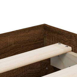 Berkfield Bed Frame With Drawers Without Mattress Brown Oak 120X190 Cm Small Double - thumbnail 9