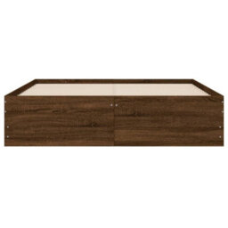 Berkfield Bed Frame With Drawers Without Mattress Brown Oak 120X190 Cm Small Double - thumbnail 6