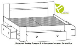 Impact Furniture 3X Pull-Out Underbed Storage Drawers For King Size Bed Dark Oak Effect Nepo - thumbnail 7