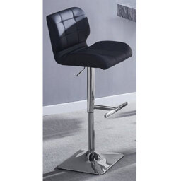 Furniture in Fashion Melange Marble Effect Bar Table With 4 Candid Black Stools - thumbnail 3