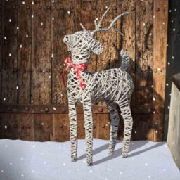 Marco Paul Rattan Christmas Reindeer Decoration - thumbnail 1