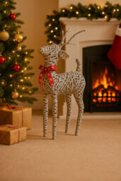 Marco Paul Rattan Christmas Reindeer Decoration - thumbnail 4
