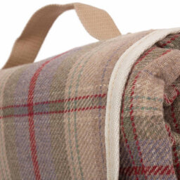 Red Hamper H136 Polyester Lavender Polyester Fleece Tartan Picnic Rug - thumbnail 5