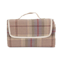 Red Hamper H136 Polyester Lavender Polyester Fleece Tartan Picnic Rug - thumbnail 2