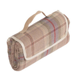 Red Hamper H136 Polyester Lavender Polyester Fleece Tartan Picnic Rug - thumbnail 3