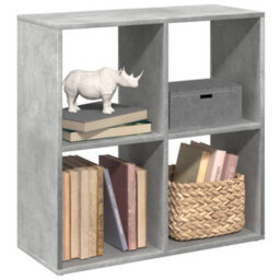 Berkfield Room Divider Bookcase Concrete Grey 69.5X29X69.5 Cm Engineered Wood