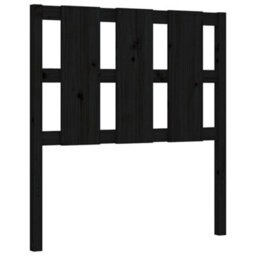 Berkfield Bed Frame With Headboard Black Small Single Solid Wood - thumbnail 8