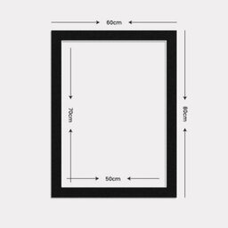 Ak Frames 80X60 Cm Black Picture Mounts To Fit 70X50 Cm Aperture Size - Photo Mount Board Only (No Frame Included) - thumbnail 3