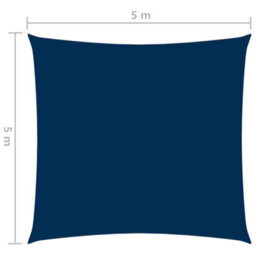 Berkfield Sunshade Sail Oxford Fabric Square 5X5 M Blue - thumbnail 6