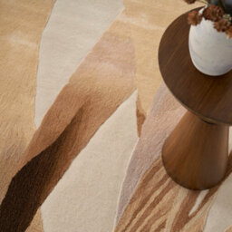 Beige Wool Luxurious Modern Handmade Optical/ (3D) Abstract Dining Room Bedroom And Living Room Rug -297Cm X 419Cm - thumbnail 4
