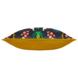 Kate Merritt Herons Floral Velvet Piped Polyester Filled Cushion - thumbnail 3
