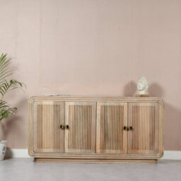 Paloma Carved Mango Wood 4 Doors Large Sideboard - thumbnail 6