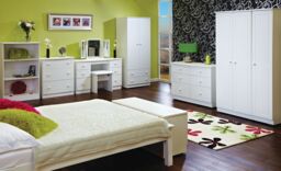 Vittoria Ready Assembled Matt White Vanity 3 Drawer Desk (H)795mm (W)415mm (D)415mm - thumbnail 3
