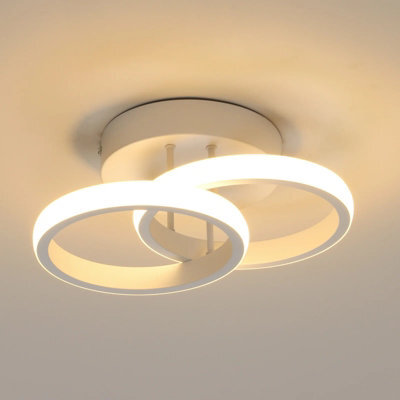 Pheashine Modern Dual Ring Led Ceiling Light 22W 17Cm 3000K Warm White Aluminum - image 1