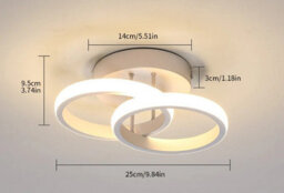 Pheashine Modern Dual Ring Led Ceiling Light 22W 17Cm 3000K Warm White Aluminum - thumbnail 3