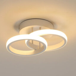 Pheashine Modern Dual Ring Led Ceiling Light 22W 17Cm 3000K Warm White Aluminum - thumbnail 1