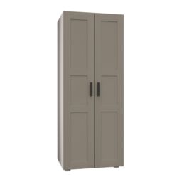 Atomia Modern Matt Pebble Tall Double Wardrobe (H)1875mm (W)750mm (D)580mm - thumbnail 3