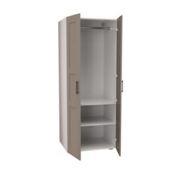 Atomia Modern Matt Pebble Tall Double Wardrobe (H)1875mm (W)750mm (D)580mm - thumbnail 4
