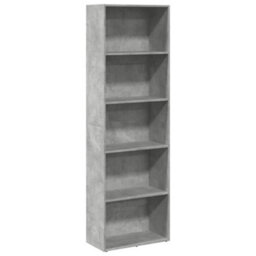 Berkfield Bookcase Concrete Grey 60X30X189 Cm Engineered Wood - thumbnail 2